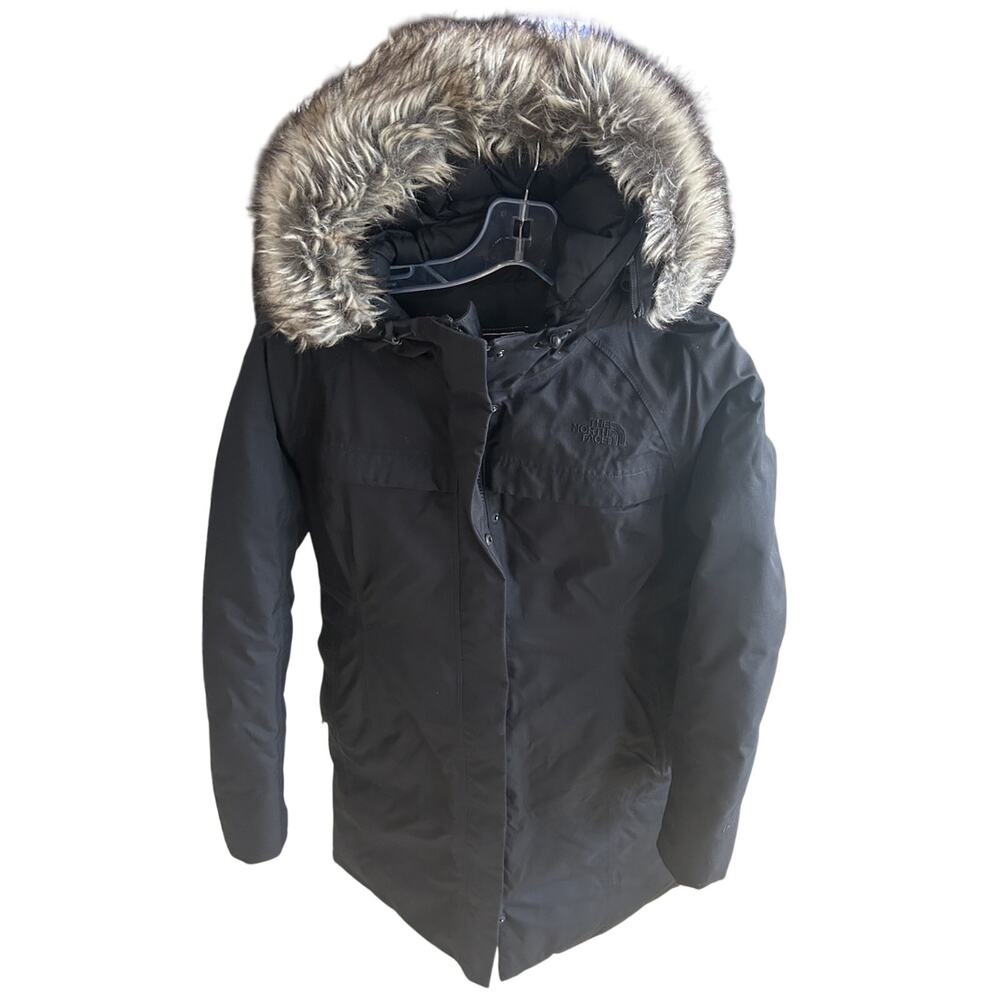 Womens Size M The North Face Arctic Parka Down Waterproof Winter Jacket Black